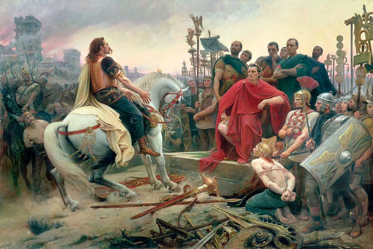Vercingétorix Jette Ses Armes Aux Pieds De César